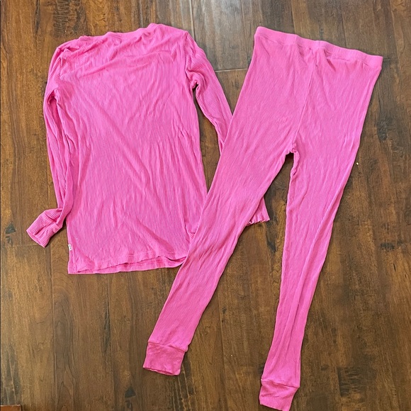 Little Sleepies Pink Ribbed Set - Picture 3 of 3